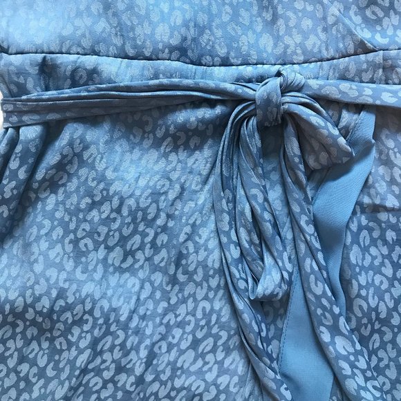 1.STATE Tonal Leopard-Print Faux-Wrap Dress - Picture 8 of 9